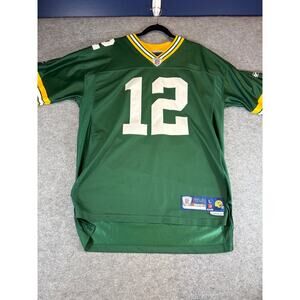 NFL Players Green Bay Packers Aaron Rodgers #12 Reebok Jersey Men Large Football